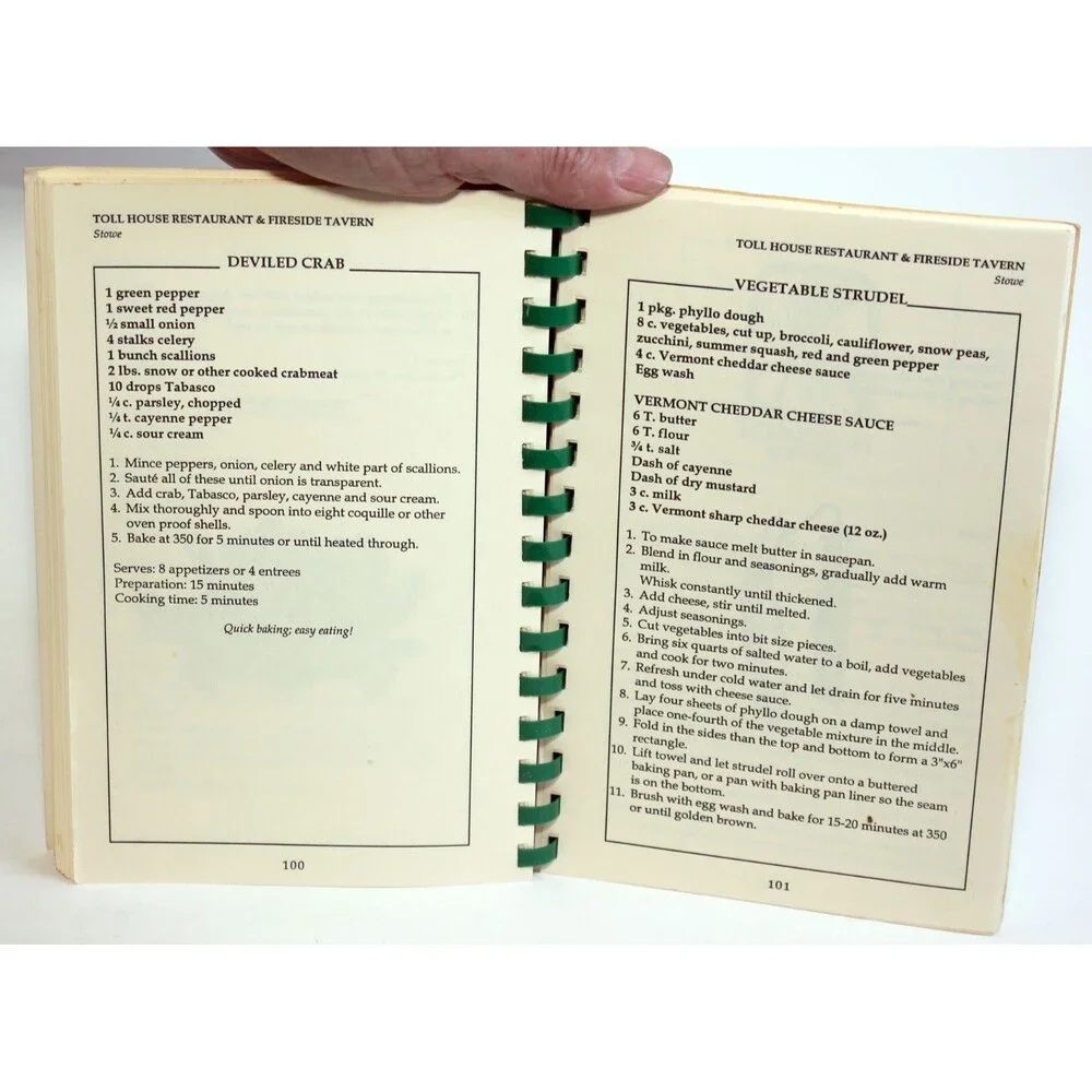 FAMOUS VERMONT RESTAURANTS & RECIPES Sue Schildge 1991 2nd Ed. Spiral Cookbook